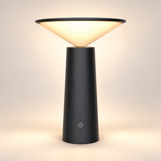 Lampe de Chevet Sans Fil Abat-jour Conique - LightWalk | Cocon de Lune - Noir