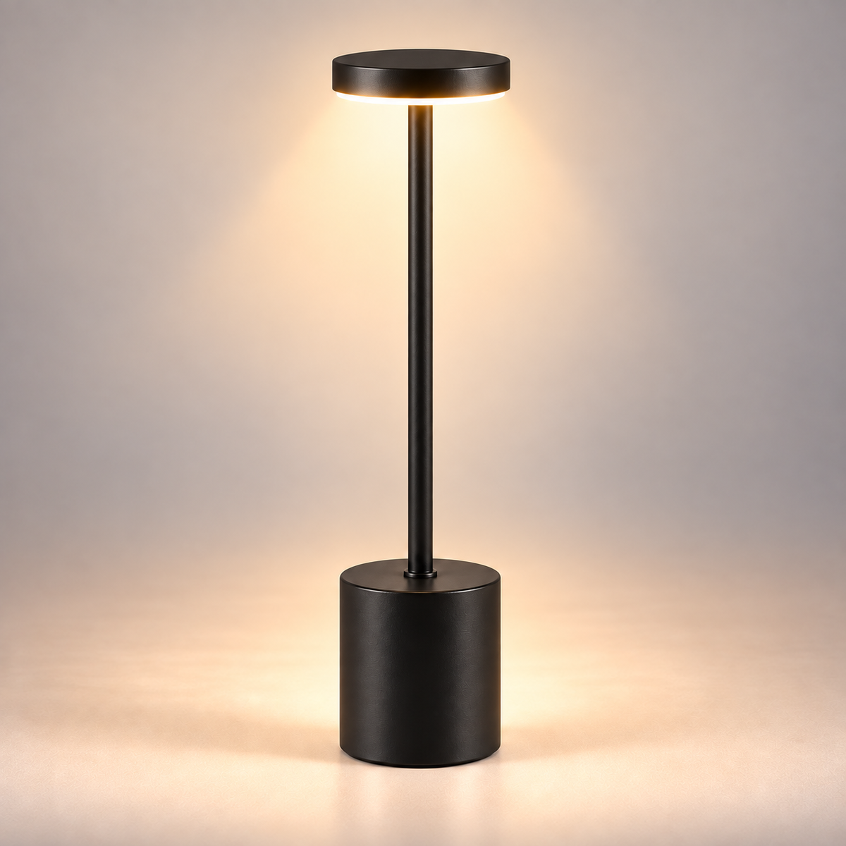 Lampe de Chevet Sans Fil en Aluminium - AirGlow | Cocon de Lune - Noir