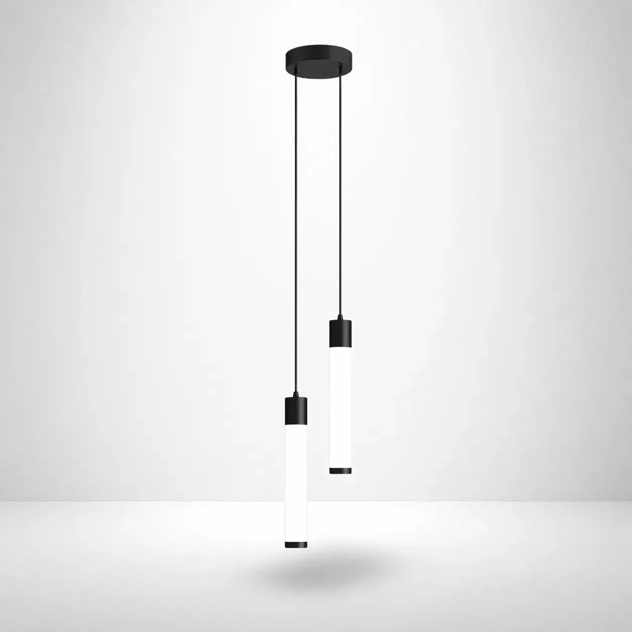 Lampe de Chevet Suspendue - Bâton | Cocon de Lune Noir x2 25cm / Chaud