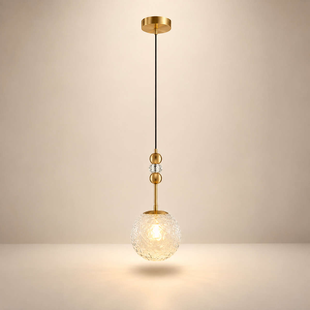 Lampe de Chevet Suspendue en Verre - Boule de Verre - Boule design | Cocon de Lune