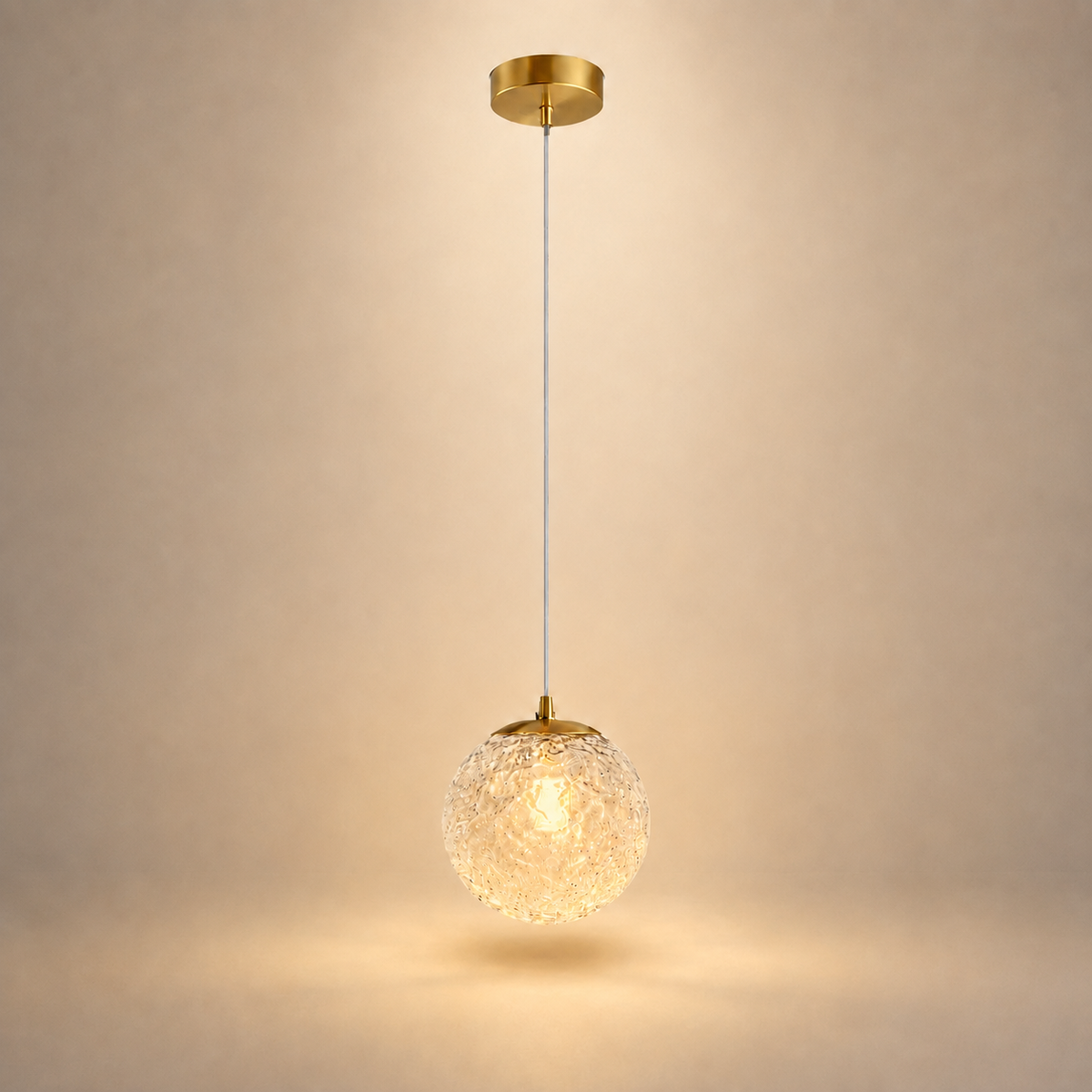 Lampe de Chevet Suspendue en Verre - Boule de Verre - Boule simple | Cocon de Lune