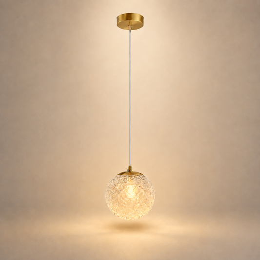Lampe de Chevet Suspendue en Verre - Boule de Verre - Boule simple | Cocon de Lune