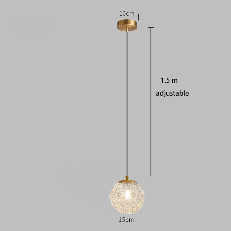 Lampe de Chevet Suspendue - Boule de Verre | Cocon de Lune
