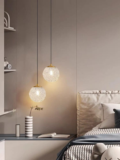 Lampe de Chevet Suspendue - Boule de Verre | Cocon de Lune