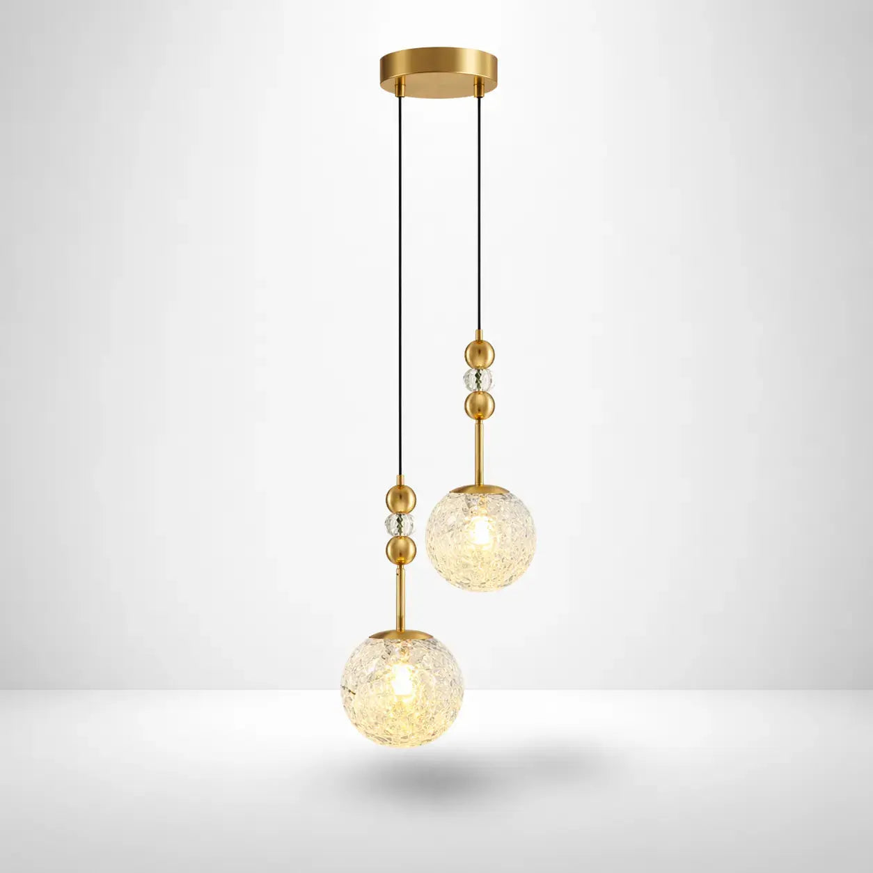 Lampe de Chevet Suspendue en Verre - Boule de Verre | Cocon de Lune Boule design x2