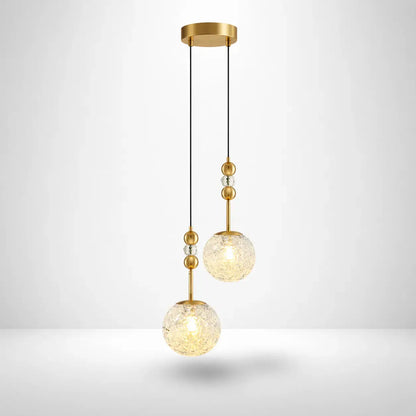 Lampe de Chevet Suspendue en Verre - Boule de Verre | Cocon de Lune Boule design x2