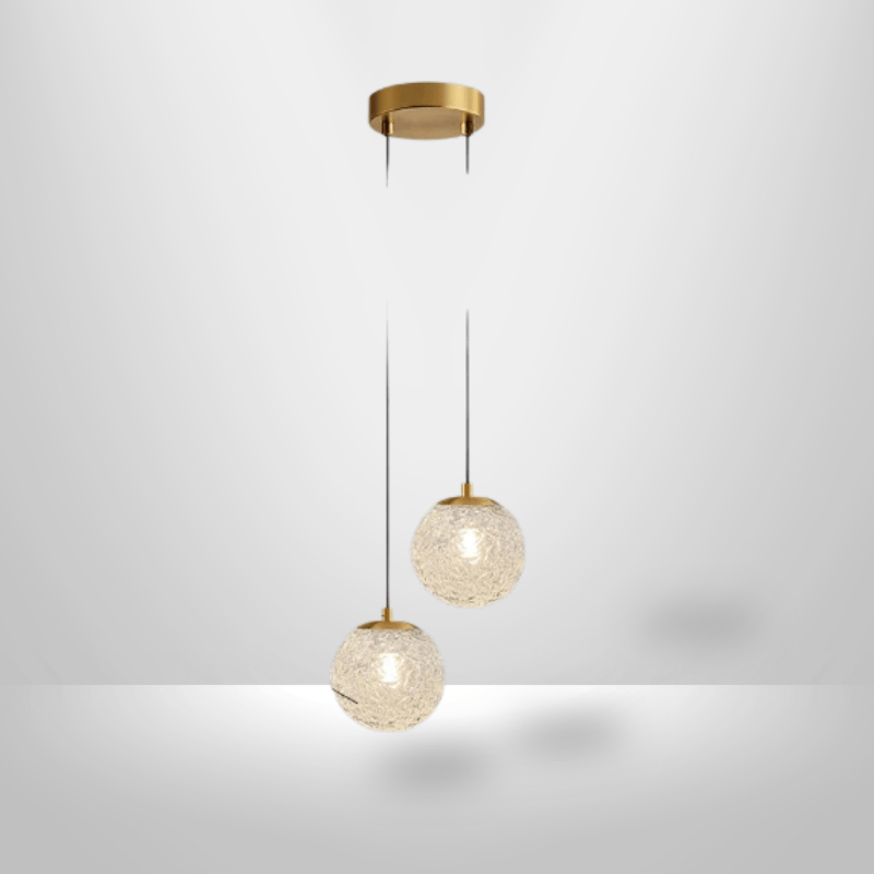 Lampe de Chevet Suspendue - Boule de Verre | Cocon de Lune Boule x2