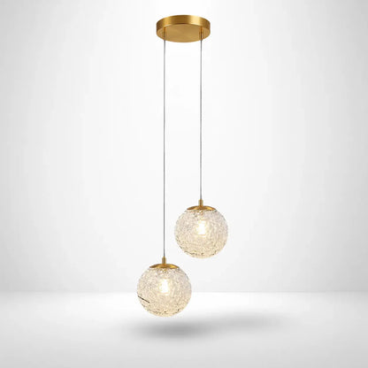 Lampe de Chevet Suspendue en Verre - Boule de Verre | Cocon de Lune Boule x2