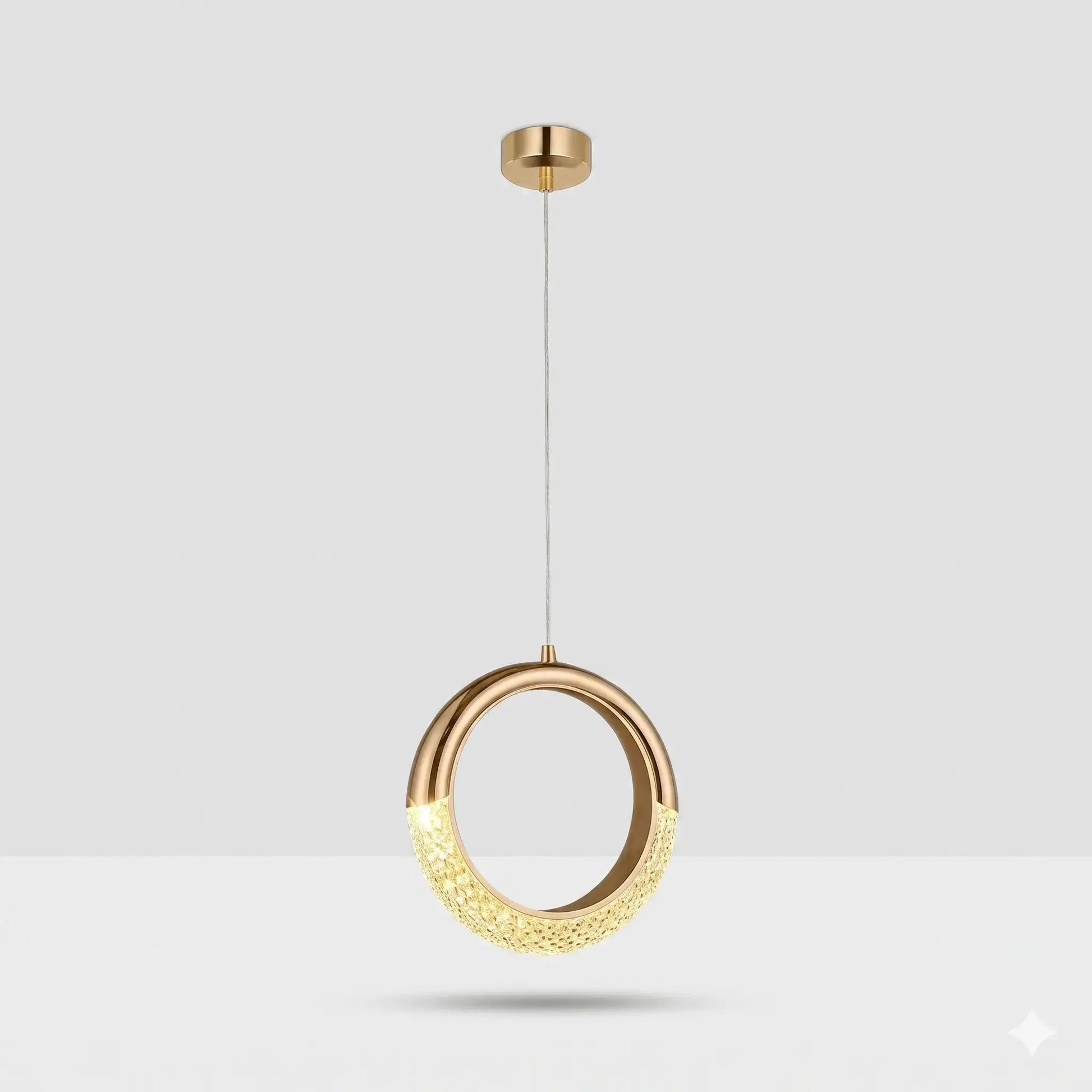 Lampe de Chevet Suspendue - Fil de Lune | Cocon de Lune Cercle / Lumière Blanche