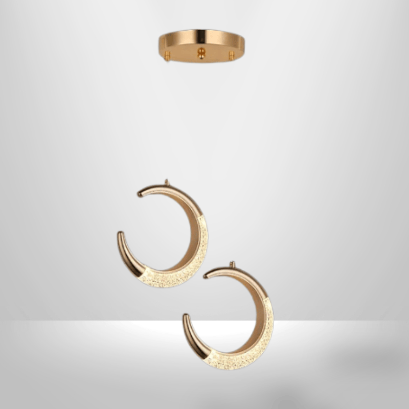 Lampe de Chevet Suspendue - Fil de Lune | Cocon de Lune Double Lune / Lumière Blanche