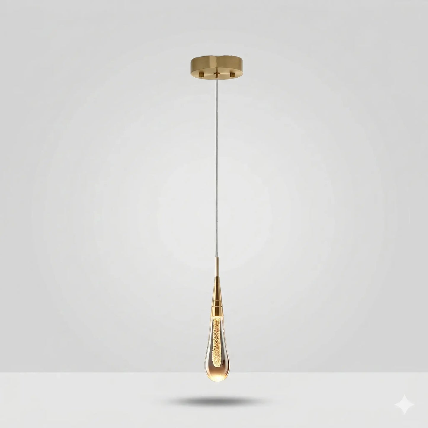Lampe de Chevet Suspendue - Tige de Lumière | Cocon de Lune Goutte d'Eau / Chaud