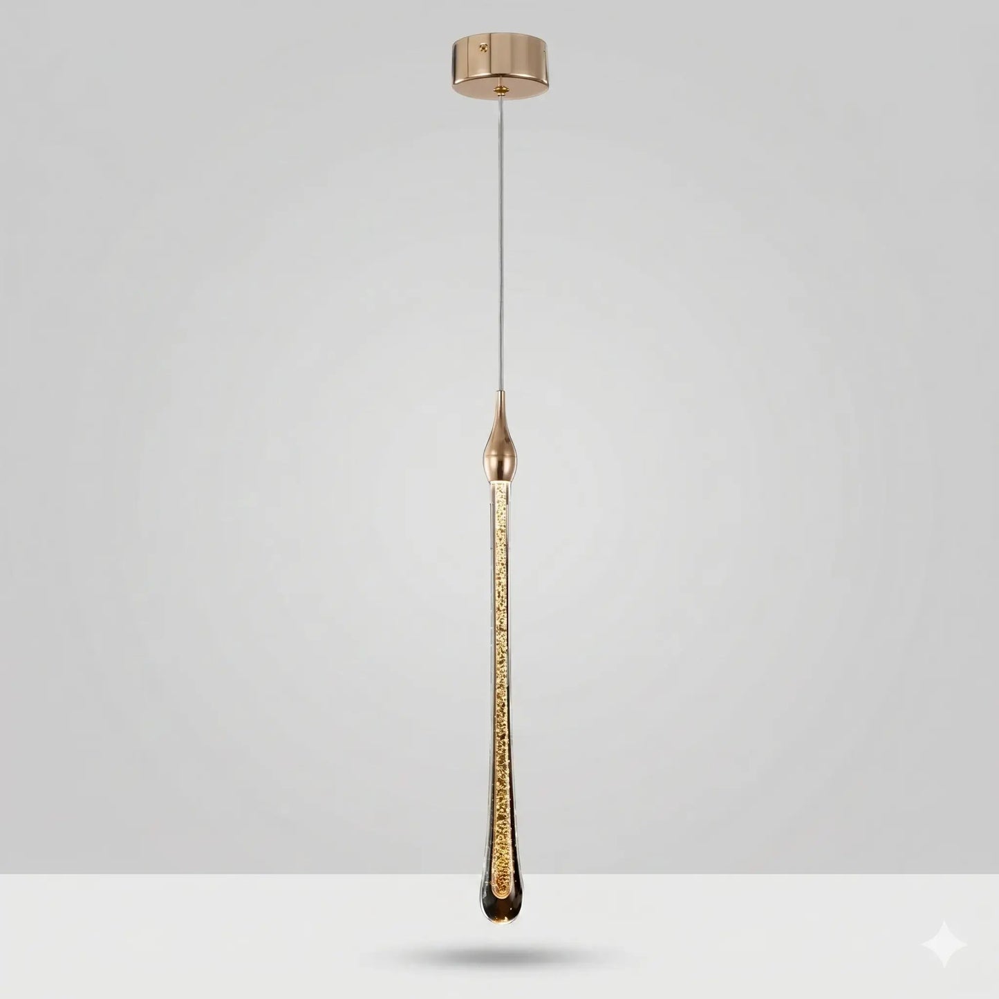 Lampe de Chevet Suspendue - Tige de Lumière | Cocon de Lune Grande Goutte 35cm / Chaud