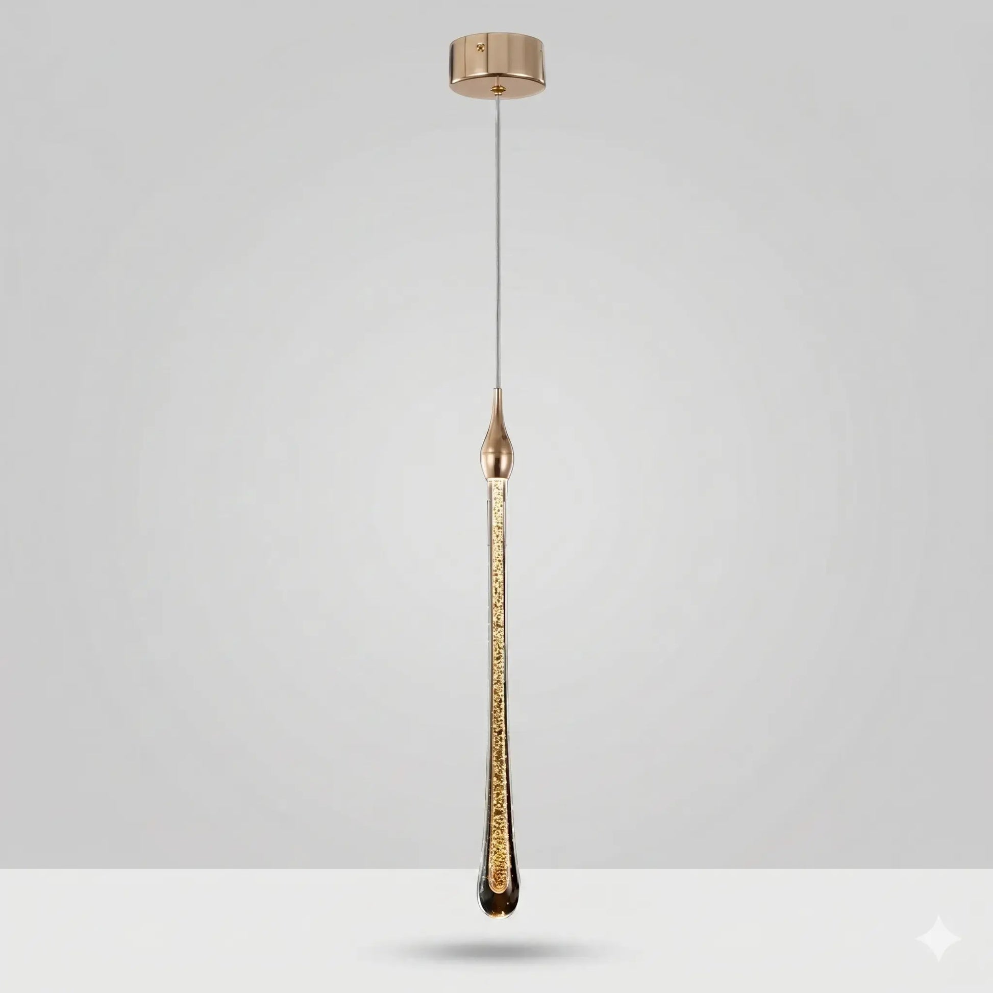 Lampe de Chevet Suspendue - Tige de Lumière | Cocon de Lune Grande Goutte 35cm / Chaud