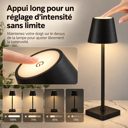 Lampe de Chevet Tactile Style Bistrot - Glide | Cocon de Lune - intensité réglable de 10 à 100 %