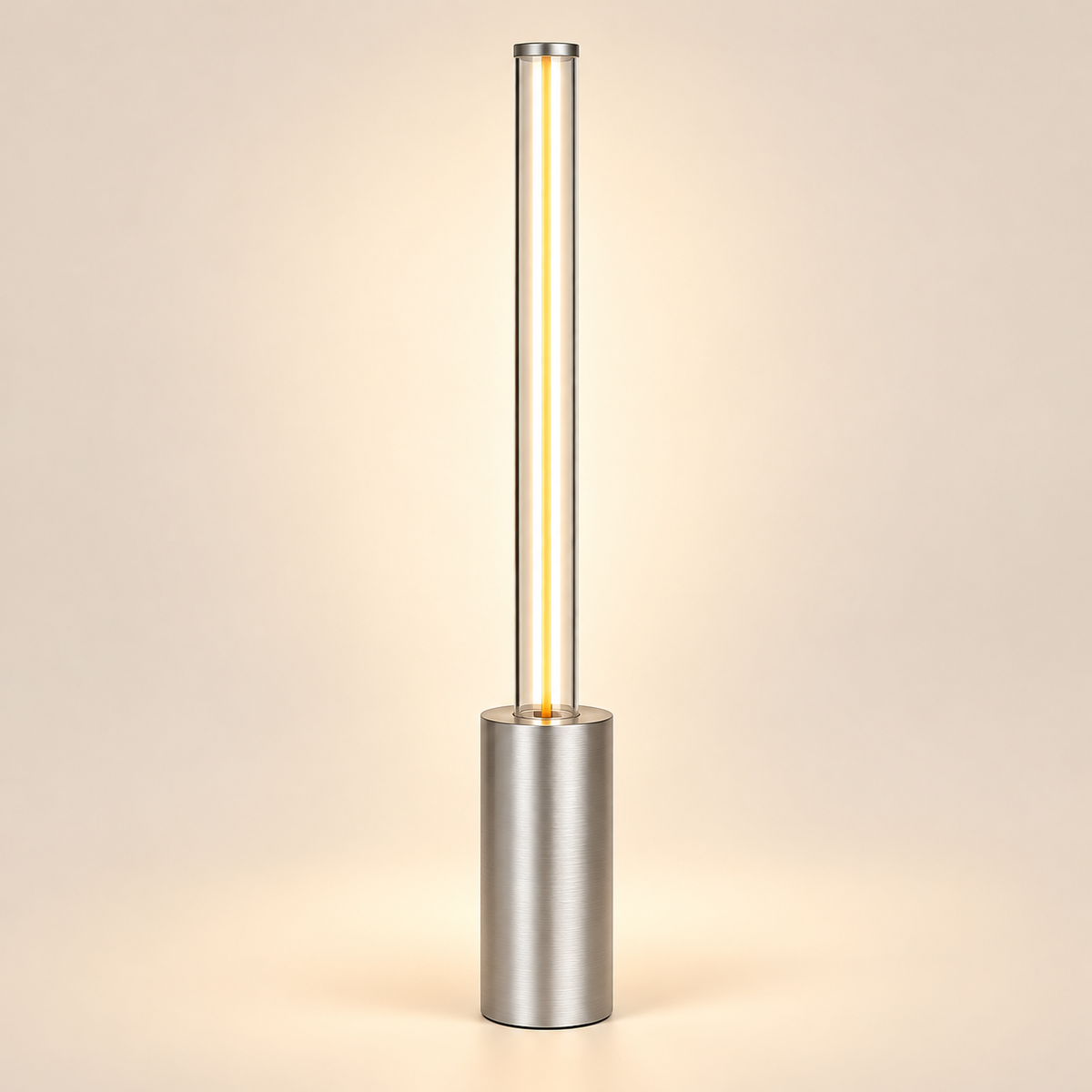 Lampe de Chevet Tube Sans Fil - WandLight | Cocon de Lune - Coloris argent
