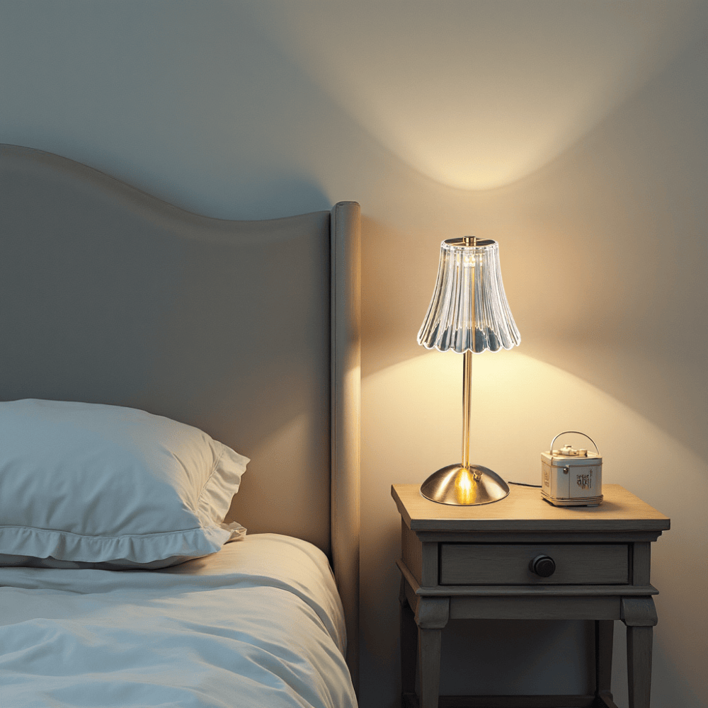 Lampe de Chevet Vintage - Cristal dorée | Cocon de Lune