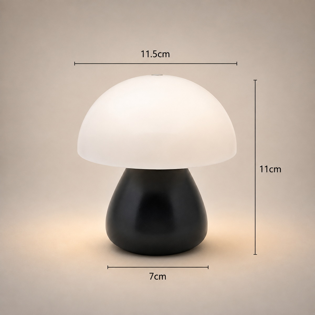 Lampe champignon Petite Ronde en ambiance dans une chambre cosy | Cocon de Lune