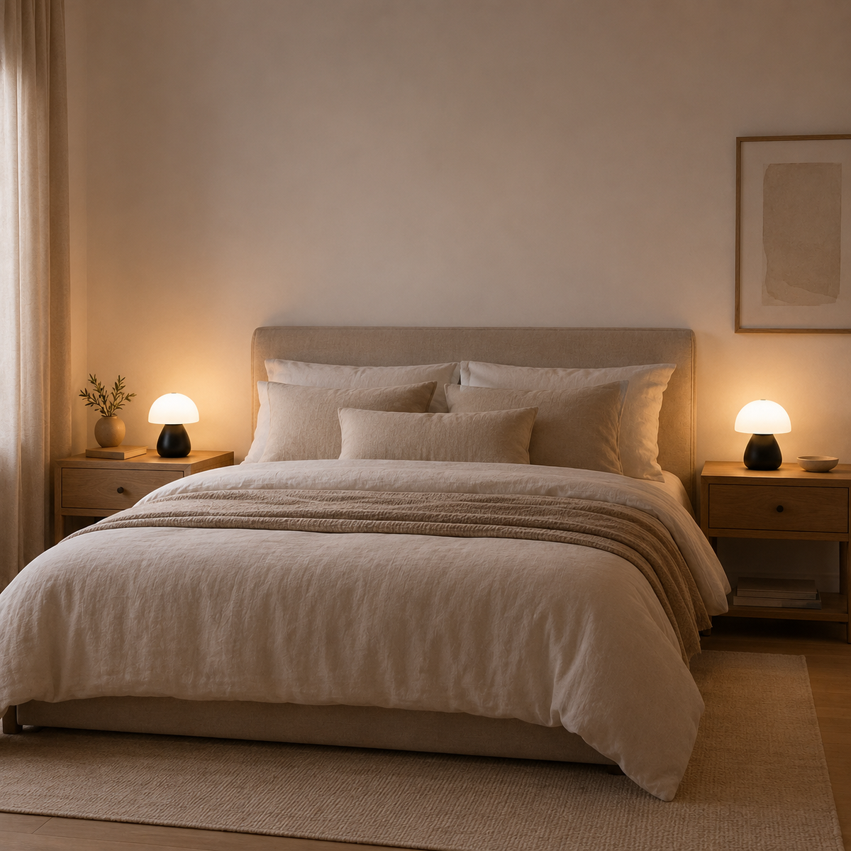 Lumière LED tamisée diffusée par la lampe Petite Ronde le soir | Cocon de Lune
