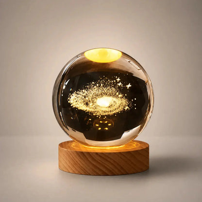 Petite Lampe de Chevet Boule de Cristal - MiniLune | Cocon de Lune Galaxie