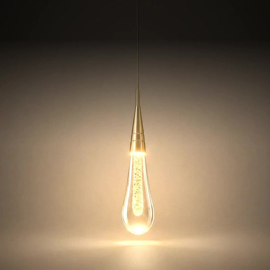 Lampe de Chevet Suspendue Goutte d'Eau - Tige de Lumière | Cocon de Lune - Vidéo ambiance
