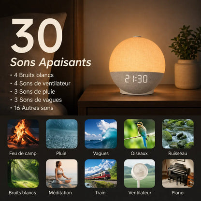 Les 30 sons apaisants du réveil Éveil : pluie, vagues, feu de camp, ventilateur | Cocon de Lune