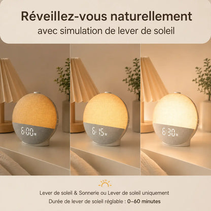 Simulation de lever de soleil progressive du réveil Éveil, réglable de 0 à 60 min | Cocon de Lune
