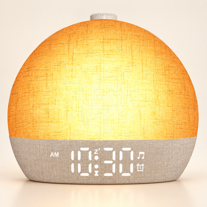 Réveil Lumineux Machine à Sons 12 Couleurs - Levant | Cocon de Lune - lumière chaude et écran LED