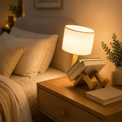 Lampe de Chevet Robot en Bois Veilleuse LED - Robi | Cocon de Lune