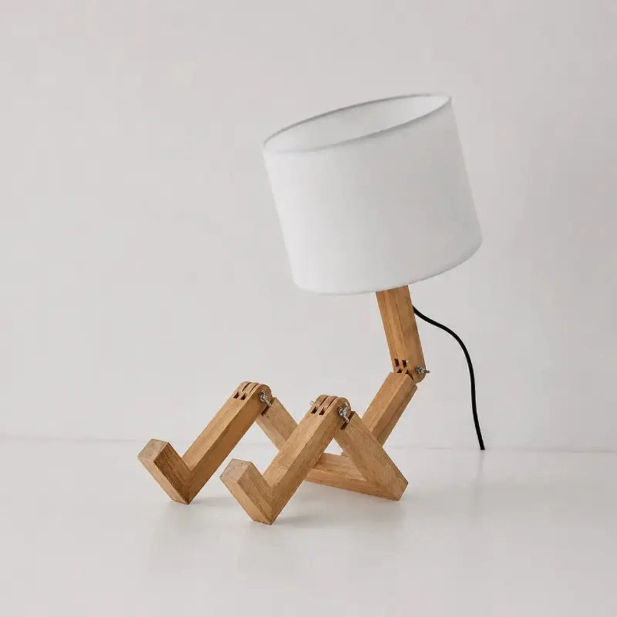 Lampe de Chevet Robot en Bois Veilleuse LED - Robi | Cocon de Lune