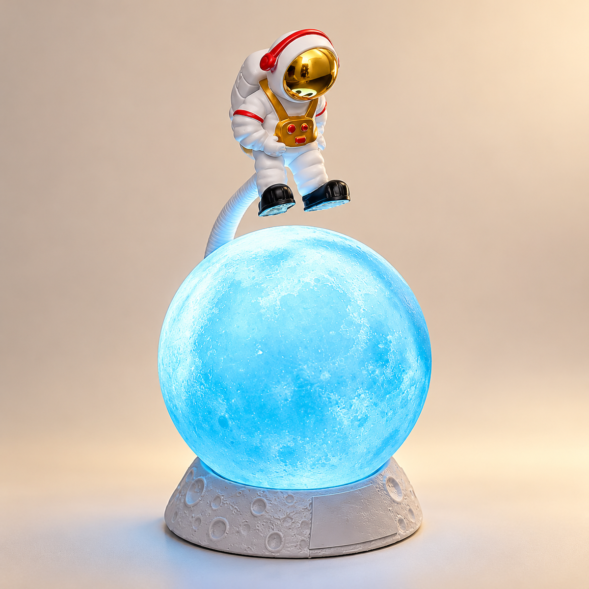 Veilleuse Astronaute sur la Lune - MiniStar | Cocon de Lune - Lumière bleue