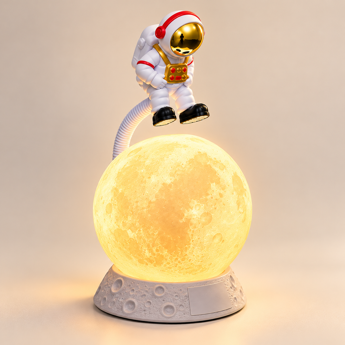 Veilleuse Astronaute sur la Lune - MiniStar | Cocon de Lune - Lumière jaune