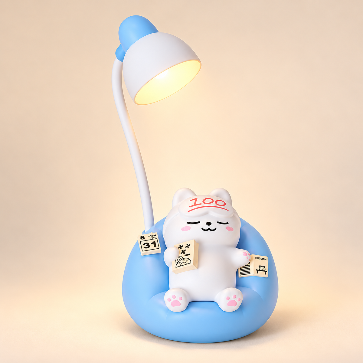 Veilleuse Chat Kawaii Rechargeable - Lovy | Cocon de Lune - Coloris bleu