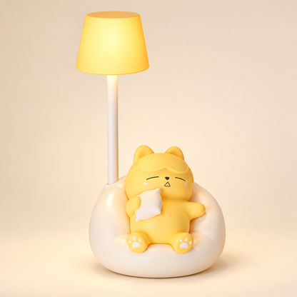 Veilleuse Chat Kawaii Rechargeable - Lovy | Cocon de Lune - Coloris jaune