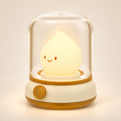 Veilleuse Goutte sous Cloche Rechargeable - Marshmallow | Cocon de Lune - Coloris crème