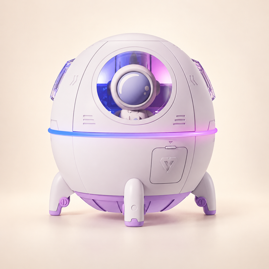 Veilleuse Humidificateur Capsule Spatiale - MiniCiel | Cocon de Lune - Violet