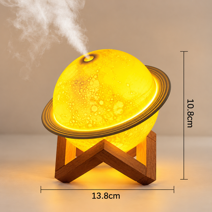 Veilleuse Humidificateur Planète - LunaPop | Cocon de Lune - Dimensions 13,8 x 10,8 cm
