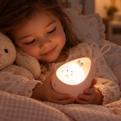 Veilleuse Lapin à Détecteur de Mouvement - KidDream | Cocon de Lune - Dans les mains d'un enfant