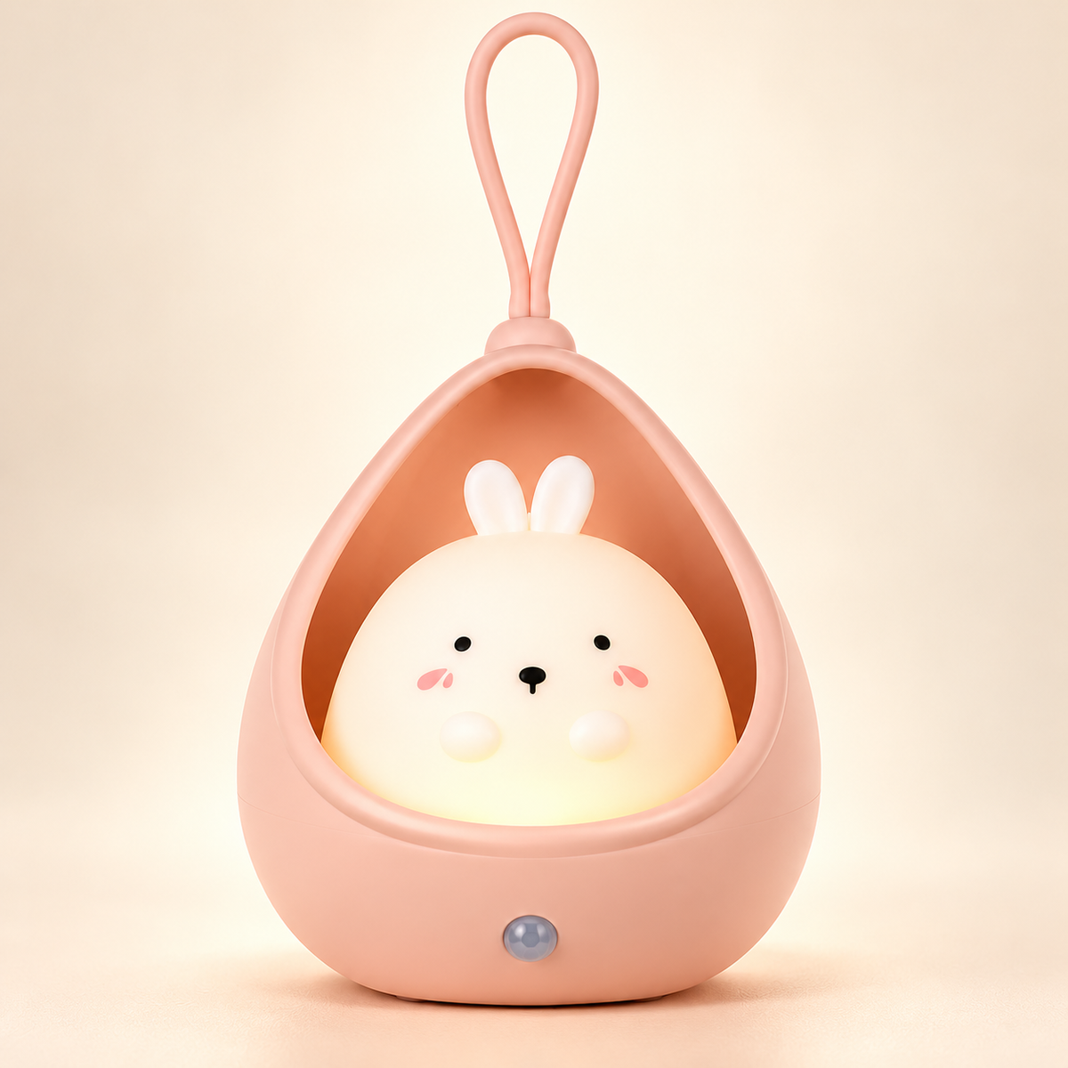 Veilleuse Lapin à Détecteur de Mouvement - KidDream | Cocon de Lune - Rose