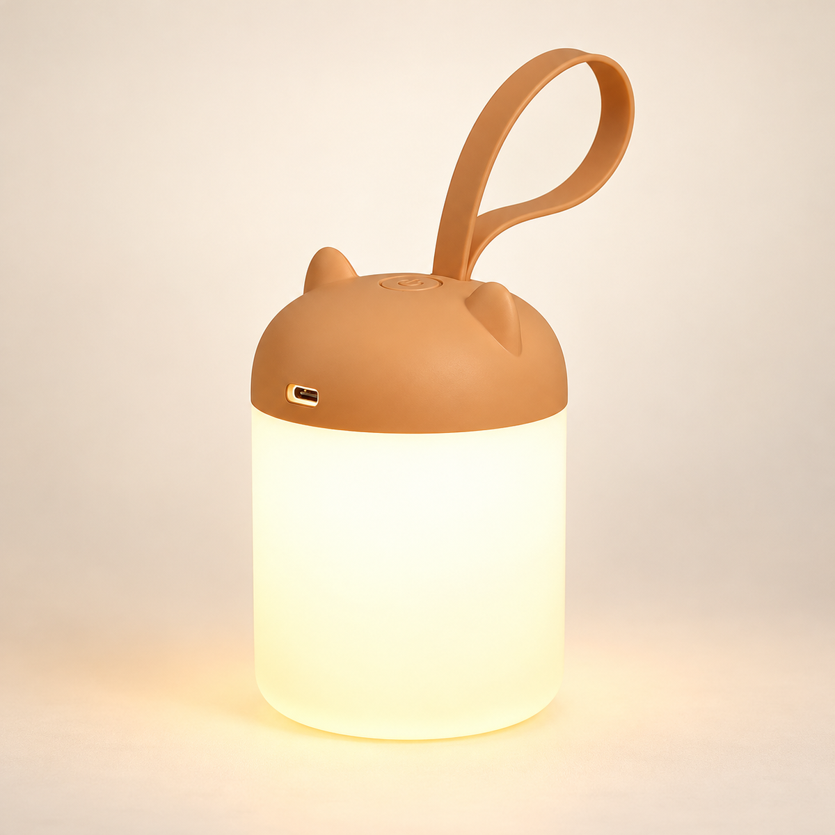 Veilleuse Portable Oreilles de Chaton - Petit Songe | Cocon de Lune - allumée