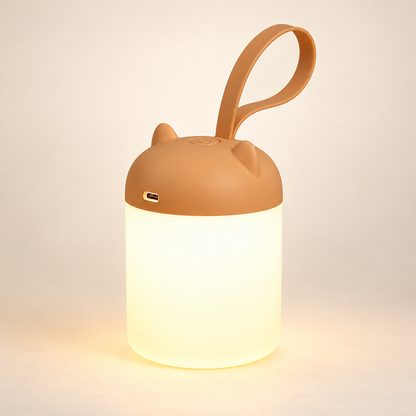 Veilleuse Portable Oreilles de Chaton - Petit Songe | Cocon de Lune - allumée