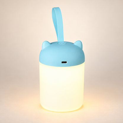 Veilleuse Portable Oreilles de Chaton - Petit Songe | Cocon de Lune - Bleu allumée