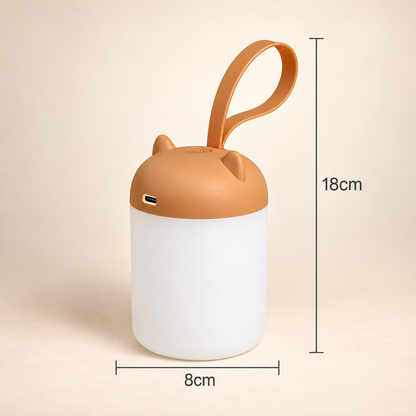 Veilleuse Portable Oreilles de Chaton - Petit Songe | Cocon de Lune - Caramel, dimensions 18 x 8 cm