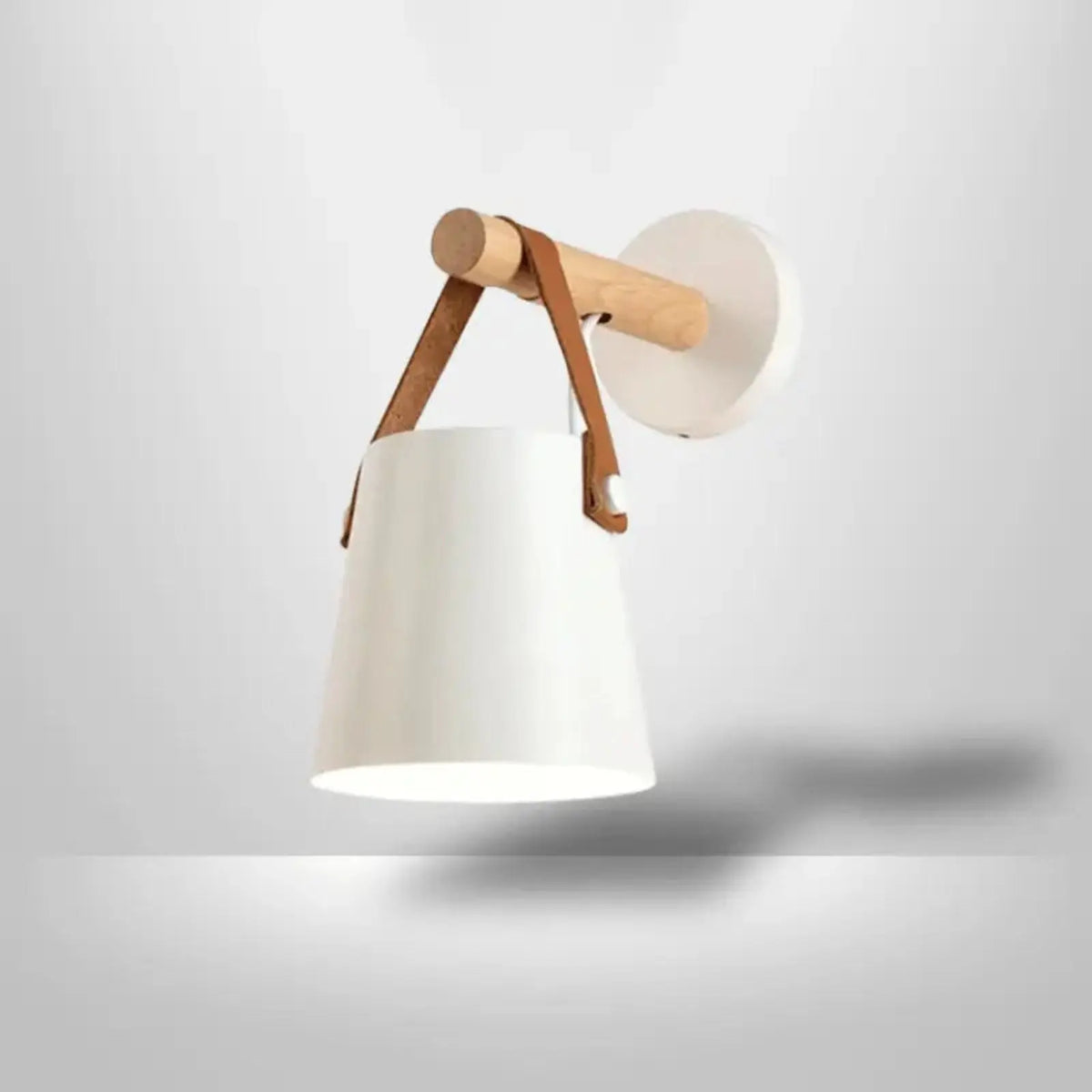 Lampe de Chevet Murale Imitation Bois - Wallo Blanc | Cocon de Lune